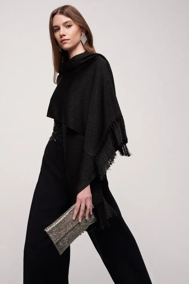 Luisa Spagnoli Scarves And Foulards Women Zona Lurex Stole Black