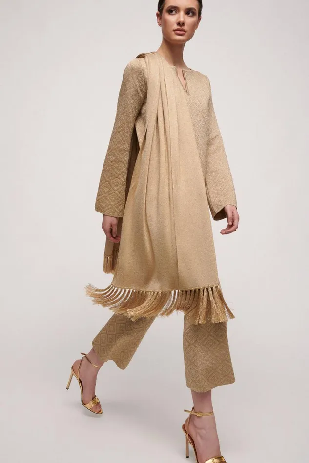 Luisa Spagnoli Scarves And Foulards Women Zona Lurex Stole Gold