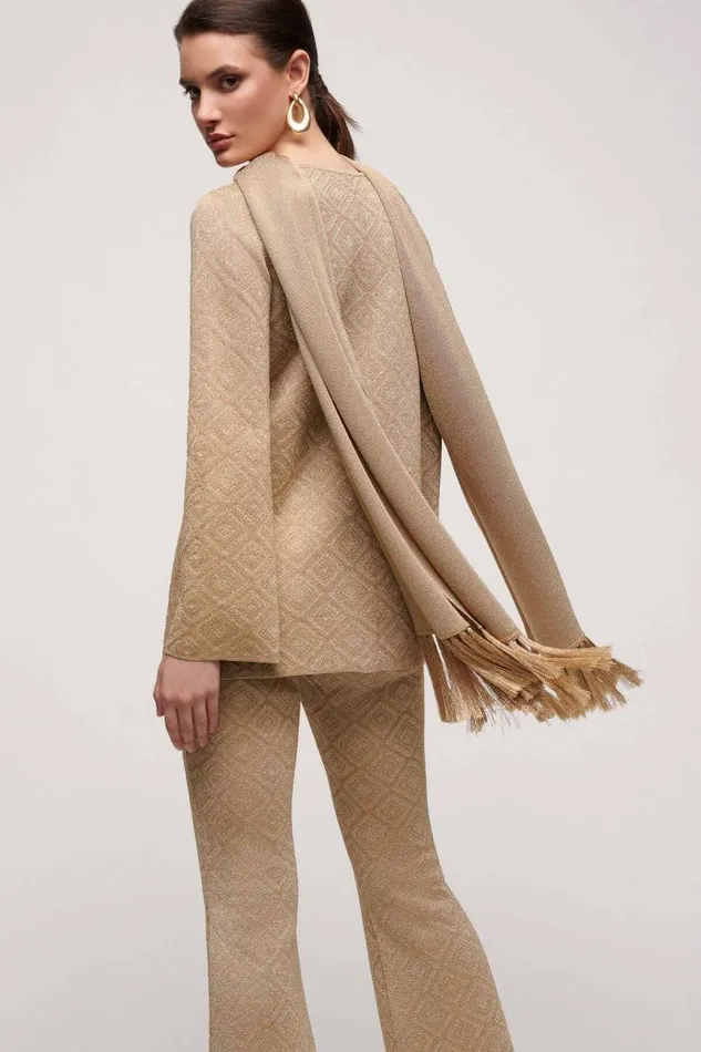 Luisa Spagnoli Scarves And Foulards Women Zona Lurex Stole Gold Luisa Spagnoli Scarves And Foulards Women Zona Lurex Stole Gold