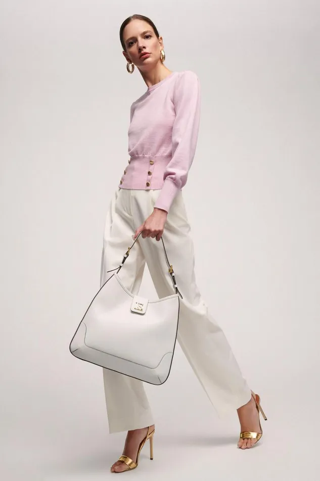 Luisa Spagnoli Shoulder Bags Women Icapri Shoulder Bag Creamgold Luisa Spagnoli Shoulder Bags Women Icapri Shoulder Bag Creamgold