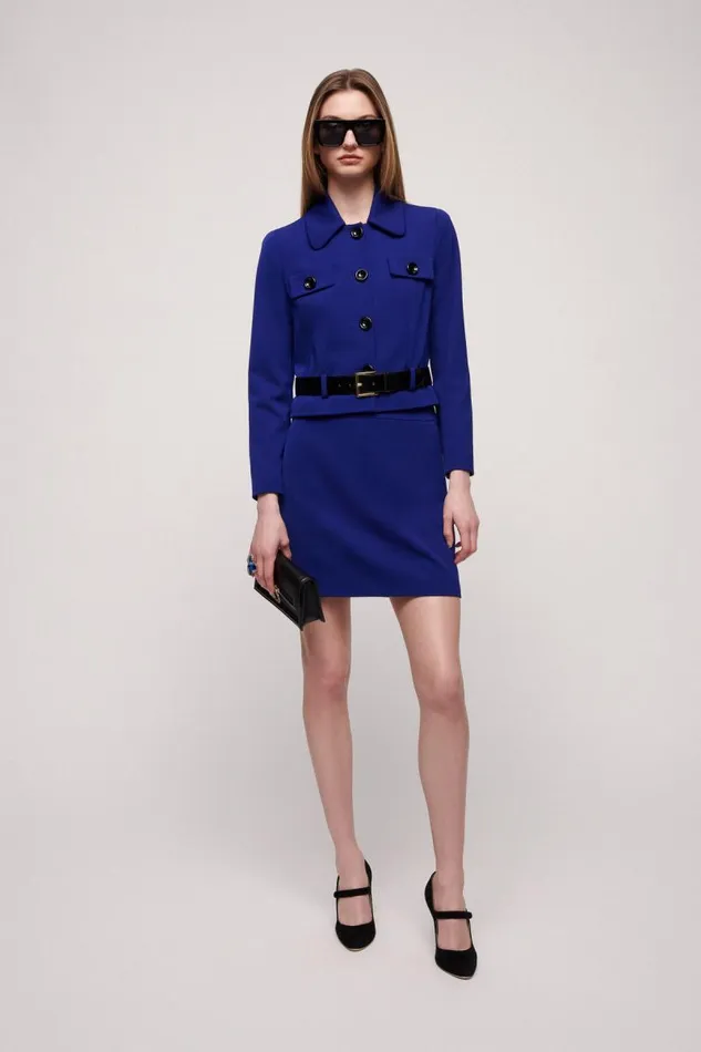 Luisa Spagnoli Skirts Women Fremito Wool Skirt Bluette Luisa Spagnoli Skirts Women Fremito Wool Skirt Bluette