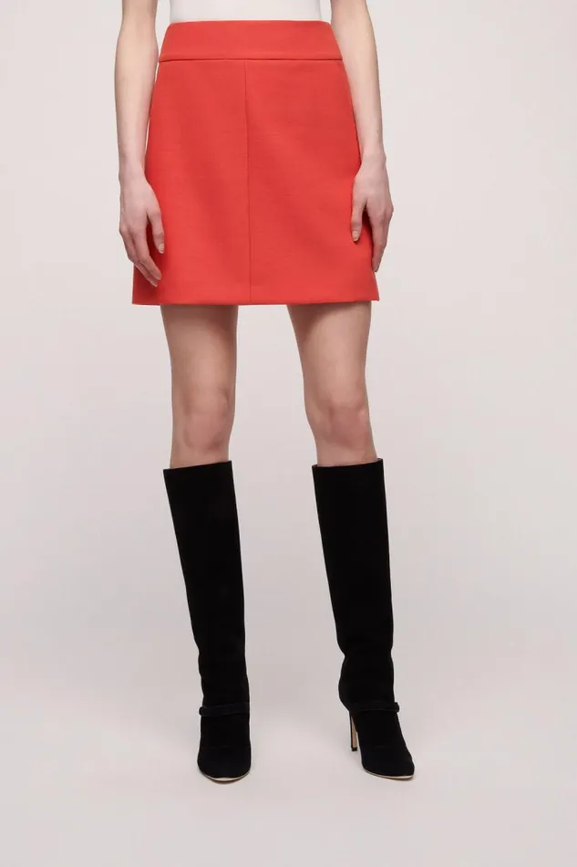 Luisa Spagnoli Skirts Women Fremito Wool Skirt Orange