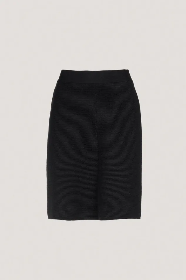 Luisa Spagnoli Skirts Women Maghi RibKnit Skirt Black Luisa Spagnoli Skirts Women Maghi RibKnit Skirt Black