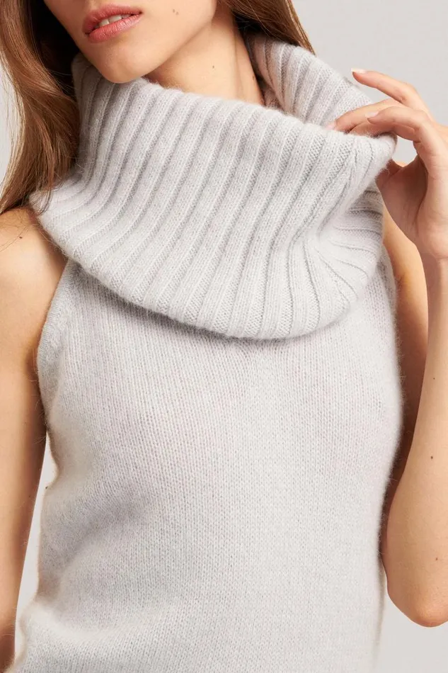 Luisa Spagnoli Tops And TShirts Women Euforia Wool Top Grey Melange