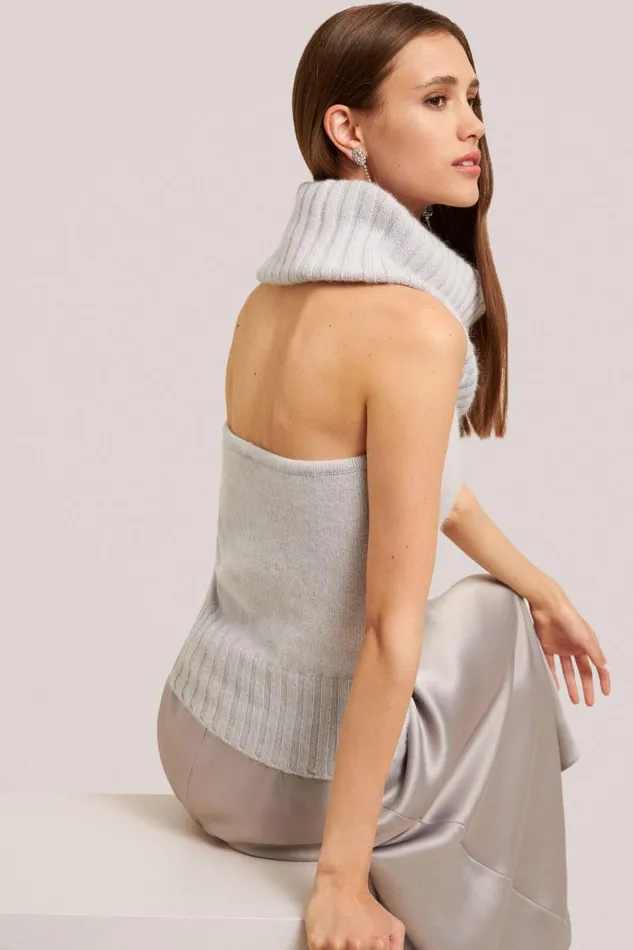 Luisa Spagnoli Tops And TShirts Women Euforia Wool Top Grey Melange
