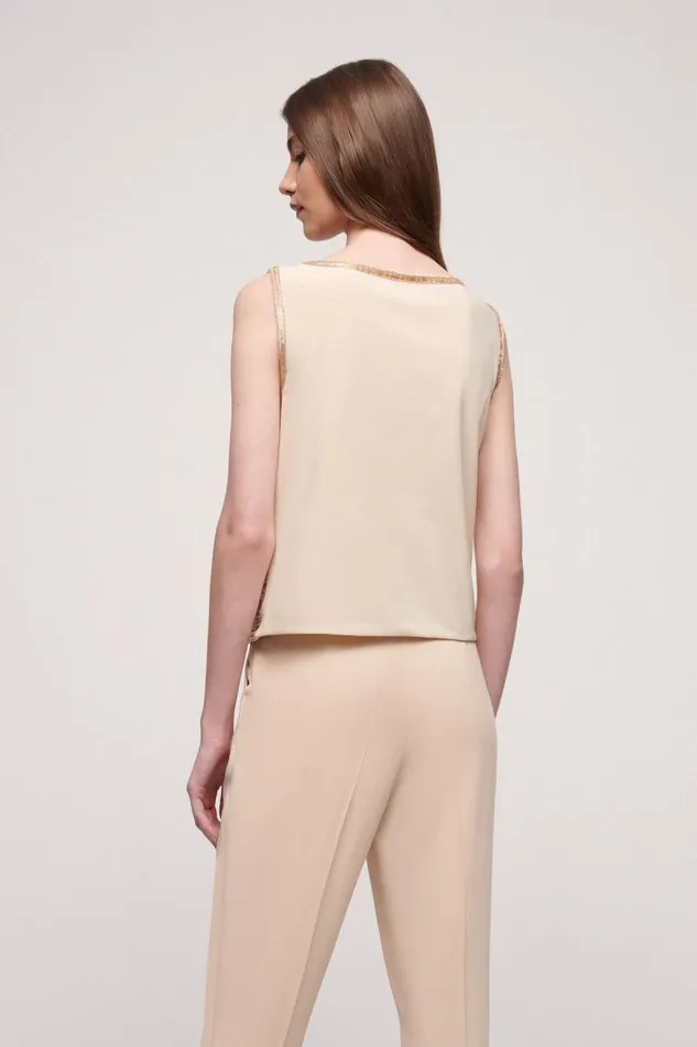 Luisa Spagnoli Tops And TShirts Women Labi Sequinned Top Sand Luisa Spagnoli Tops And TShirts Women Labi Sequinned Top Sand