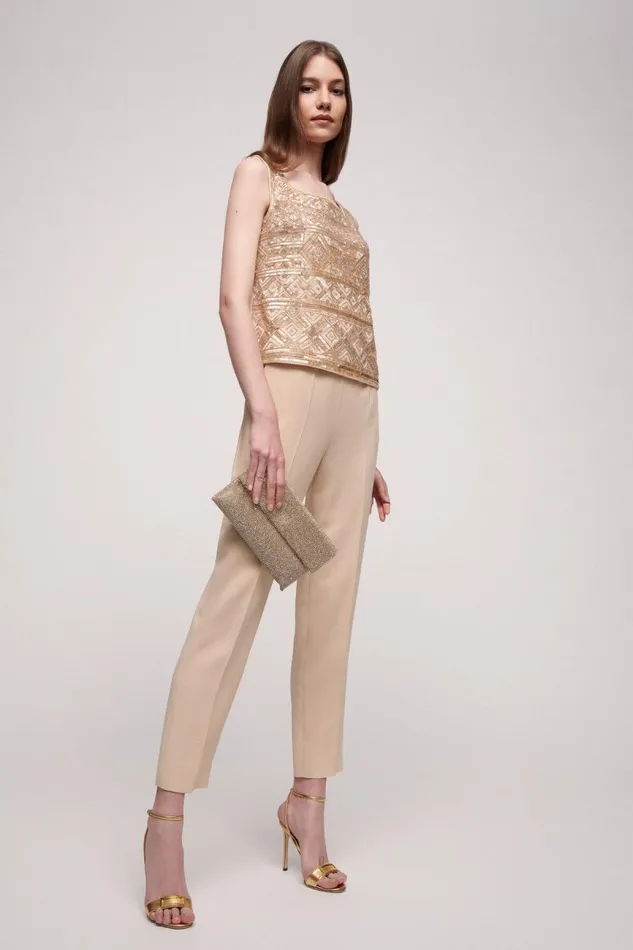 Luisa Spagnoli Tops And TShirts Women Labi Sequinned Top Sand Luisa Spagnoli Tops And TShirts Women Labi Sequinned Top Sand