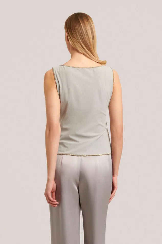 Luisa Spagnoli Tops And TShirts Women Ladonia Sequinned Top Grey Luisa Spagnoli Tops And TShirts Women Ladonia Sequinned Top Grey