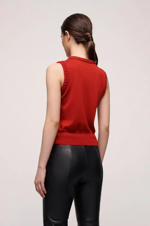 Luisa Spagnoli Tops And TShirts Women Mini Wool Top Bright Orange Luisa Spagnoli Tops And TShirts Women Mini Wool Top Bright Orange