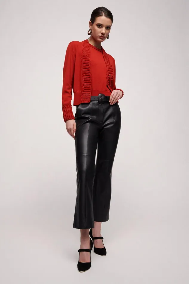 Luisa Spagnoli Tops And TShirts Women Mini Wool Top Bright Orange Luisa Spagnoli Tops And TShirts Women Mini Wool Top Bright Orange