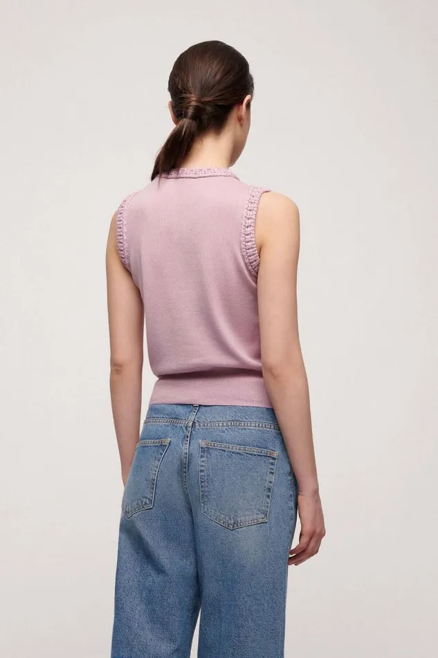 Luisa Spagnoli Tops And TShirts Women Mini Wool Top Pink Luisa Spagnoli Tops And TShirts Women Mini Wool Top Pink
