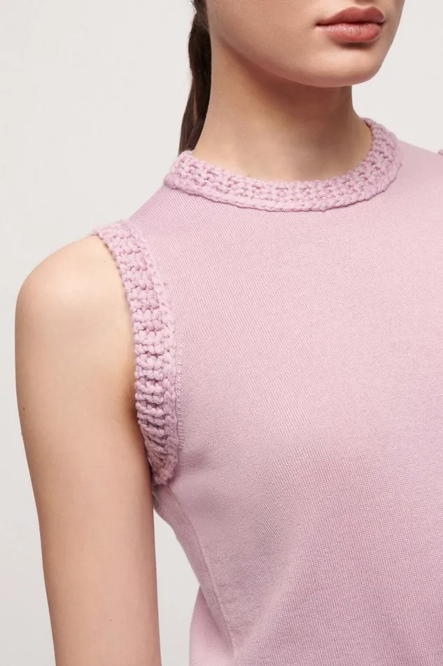 Luisa Spagnoli Tops And TShirts Women Mini Wool Top Pink Luisa Spagnoli Tops And TShirts Women Mini Wool Top Pink