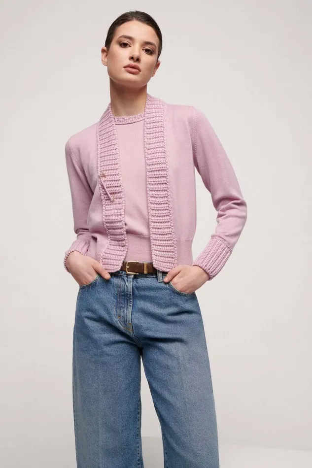 Luisa Spagnoli Tops And TShirts Women Mini Wool Top Pink Luisa Spagnoli Tops And TShirts Women Mini Wool Top Pink