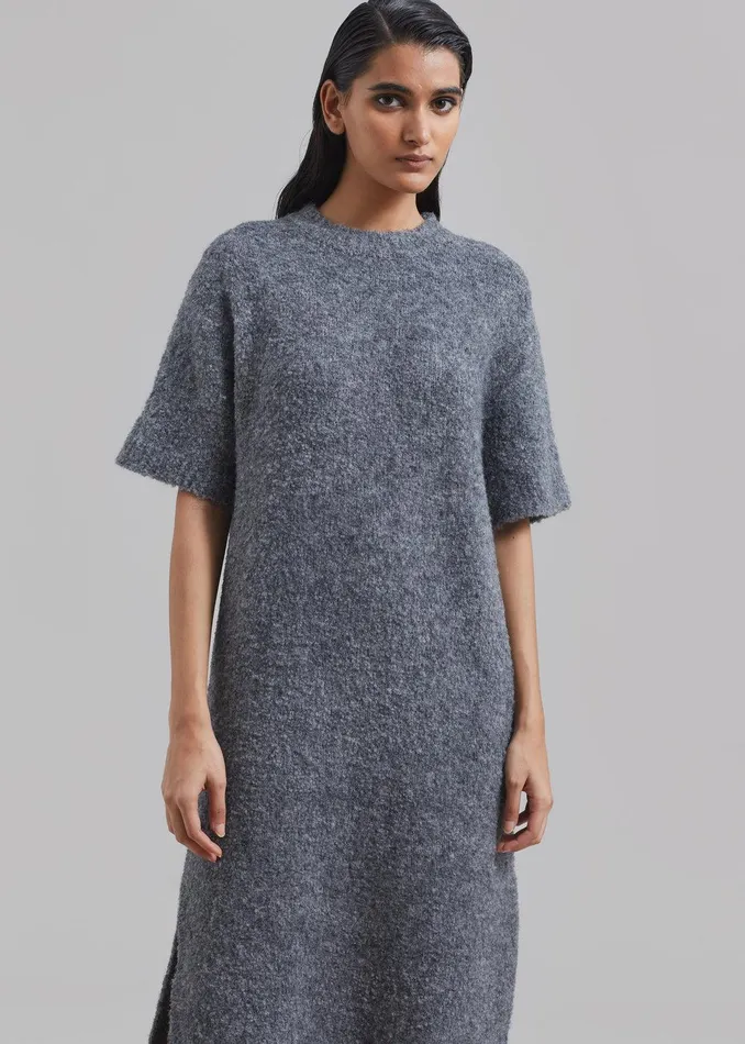 Luz Knit Dress 8211 Grey Women The Frankie Shop Clothing