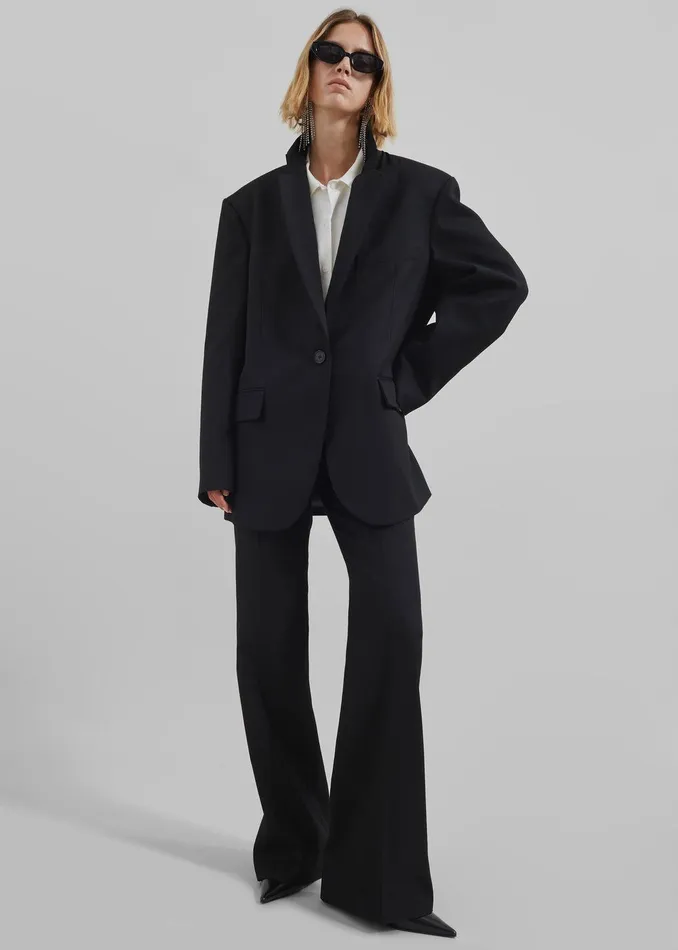 Lyra Flared Pants 8211 Black Women The Frankie Shop Clothing