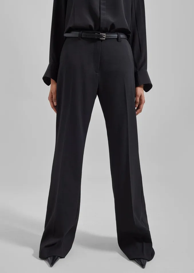 Lyra Flared Pants 8211 Black Women The Frankie Shop Clothing