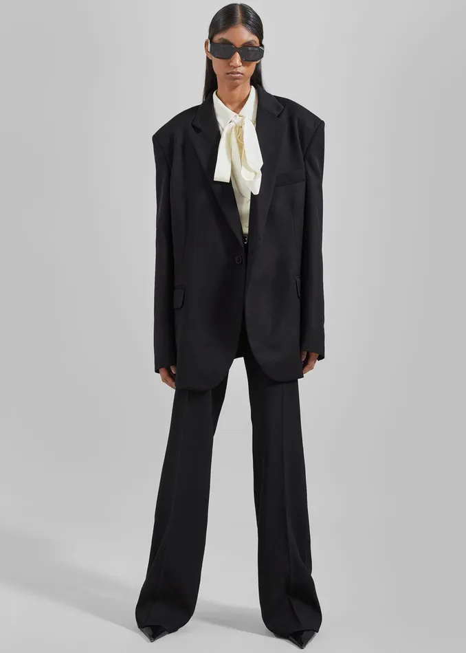 Lyra Flared Pants 8211 Black Women The Frankie Shop Clothing