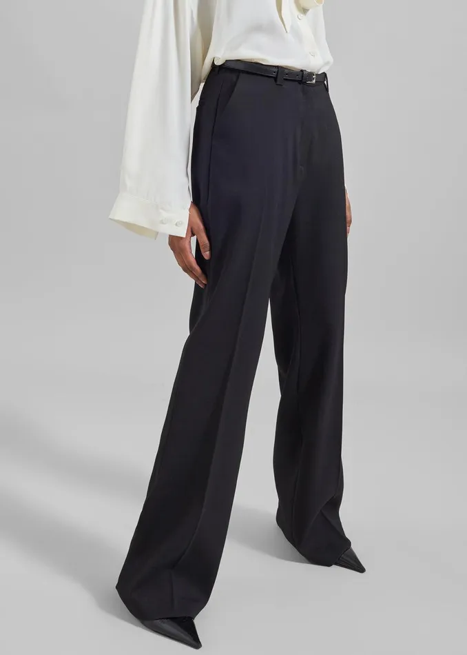 Lyra Flared Pants 8211 Black Women The Frankie Shop Clothing