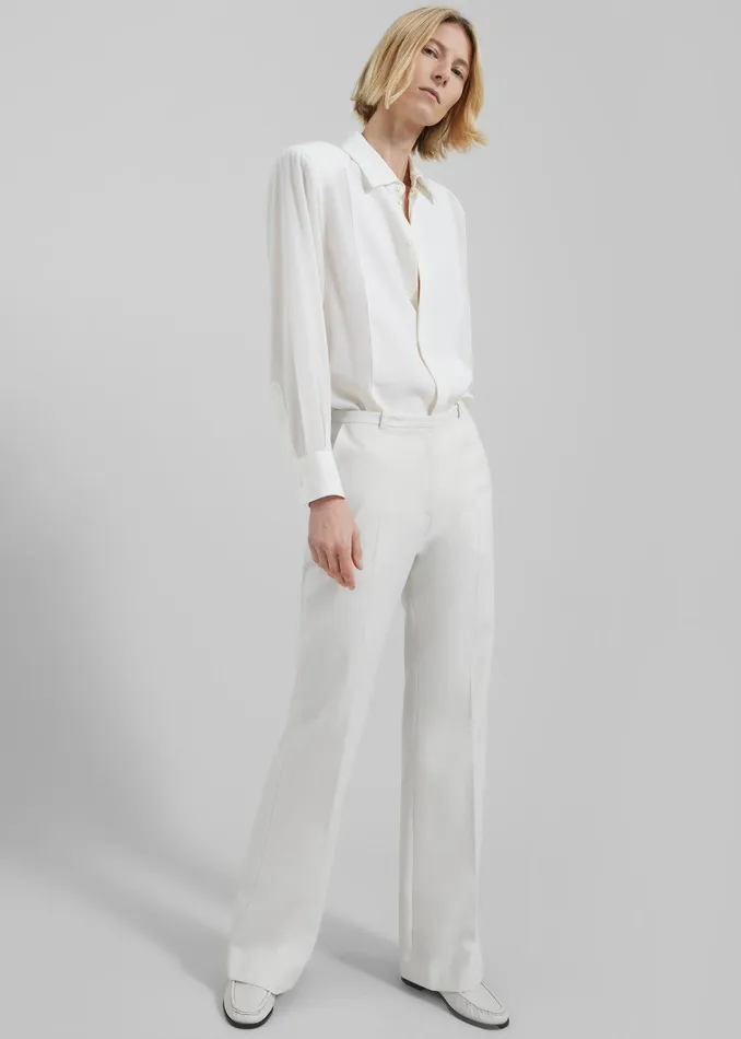 Lyra Flared Pants 8211 White Women The Frankie Shop Clothing