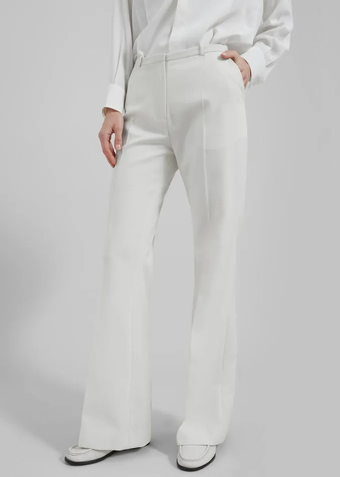 Lyra Flared Pants 8211 White Women The Frankie Shop Clothing