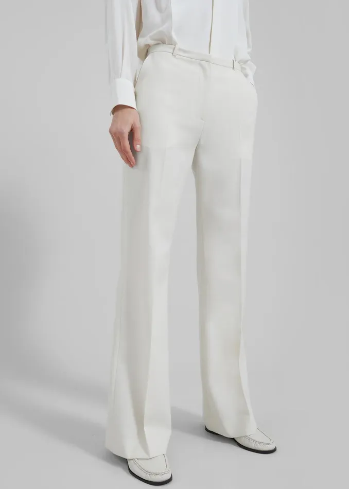 Lyra Flared Pants 8211 White Women The Frankie Shop Clothing