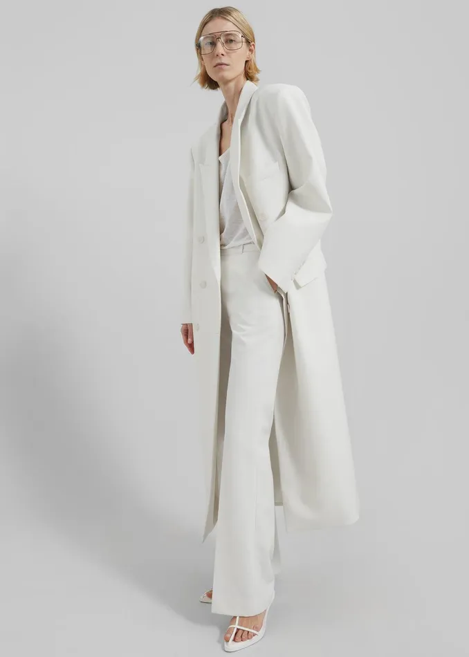 Lyra Flared Pants 8211 White Women The Frankie Shop Clothing