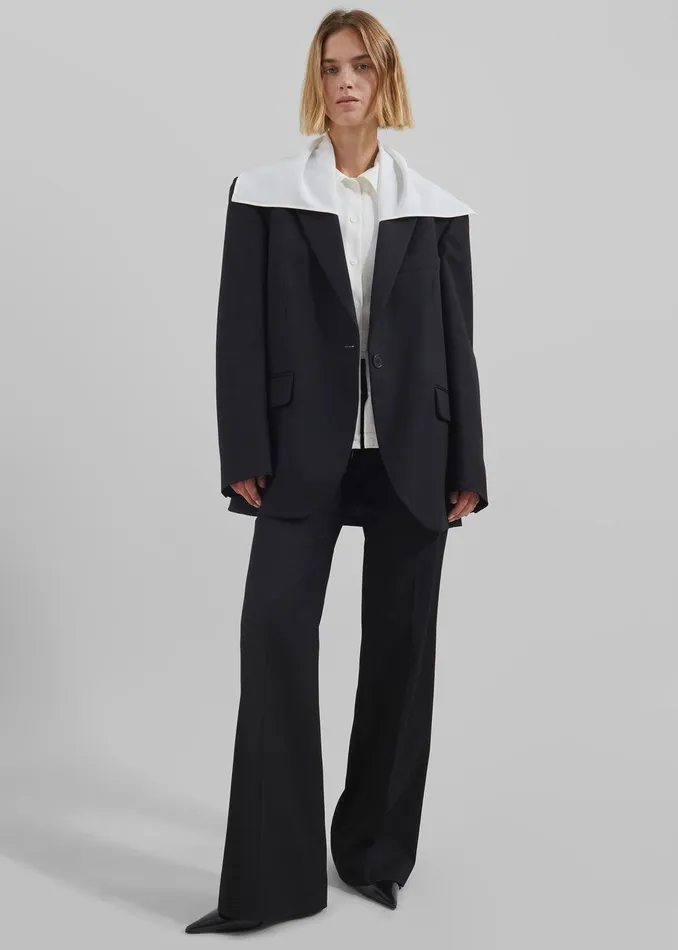 Lyra Oversized Blazer 8211 Black Women The Frankie Shop Clothing