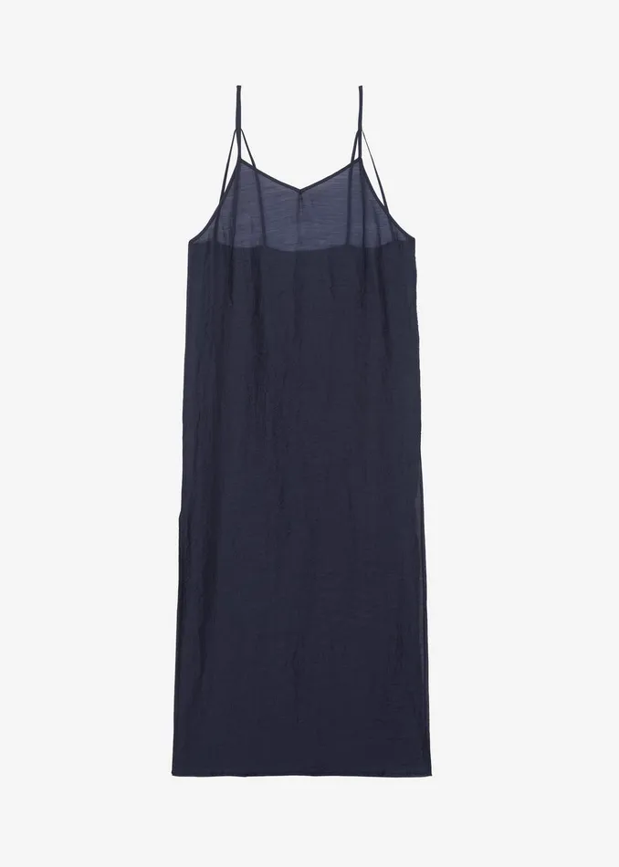 Madeline Sheer Midi Dress 8211 Navy Women The Frankie Shop Clothing