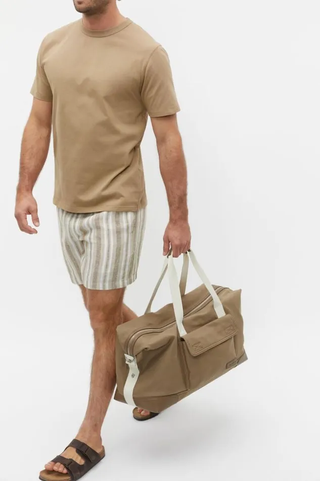 Man Canvas Weekender Bag Sepia Seed Heritage Bags