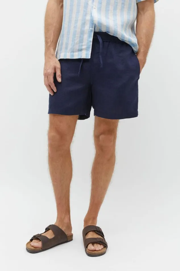Man Linen Short Midnight Blue Seed Heritage Shorts