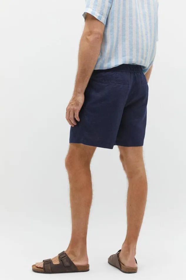 Man Linen Short Midnight Blue Seed Heritage Shorts