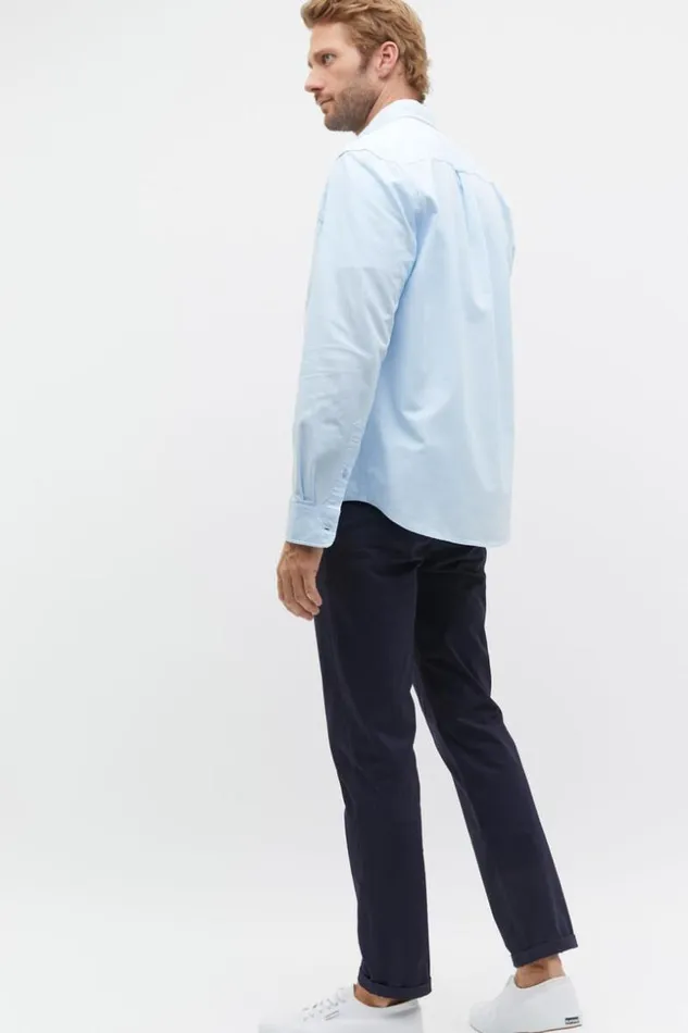 Man Slim Oxford Shirt Clear Blue Seed Heritage TShirts and Sweaters