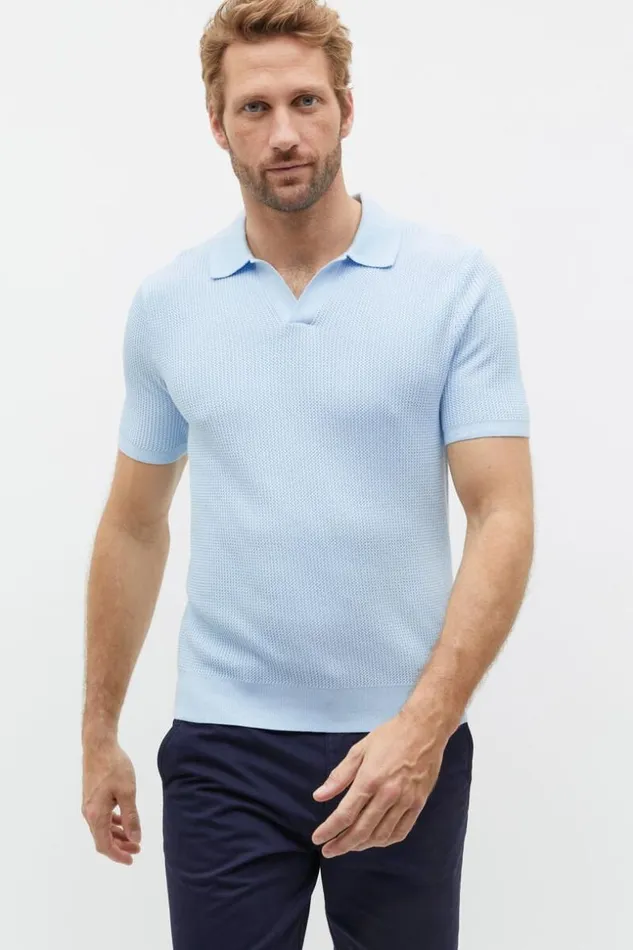 Man Trophy Polo Clear Blue Seed Heritage TShirts and Sweaters