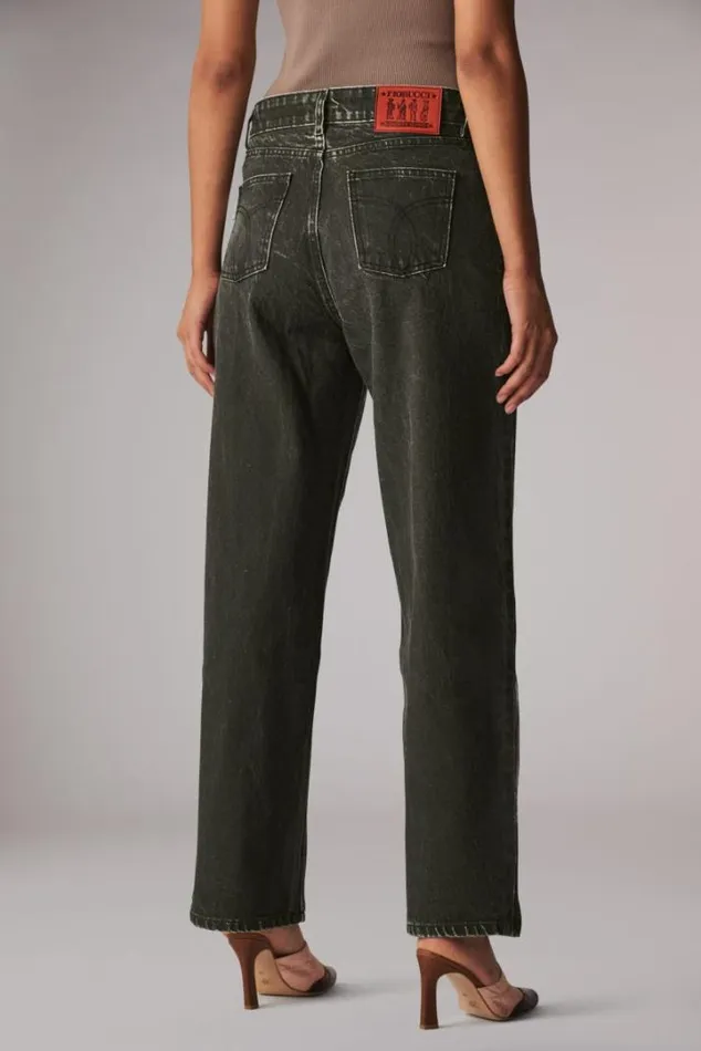 Marasca Graphic Crop Jeans Black Black Women Fiorucci Marasca Graphic Crop Jeans Black Black Women Fiorucci