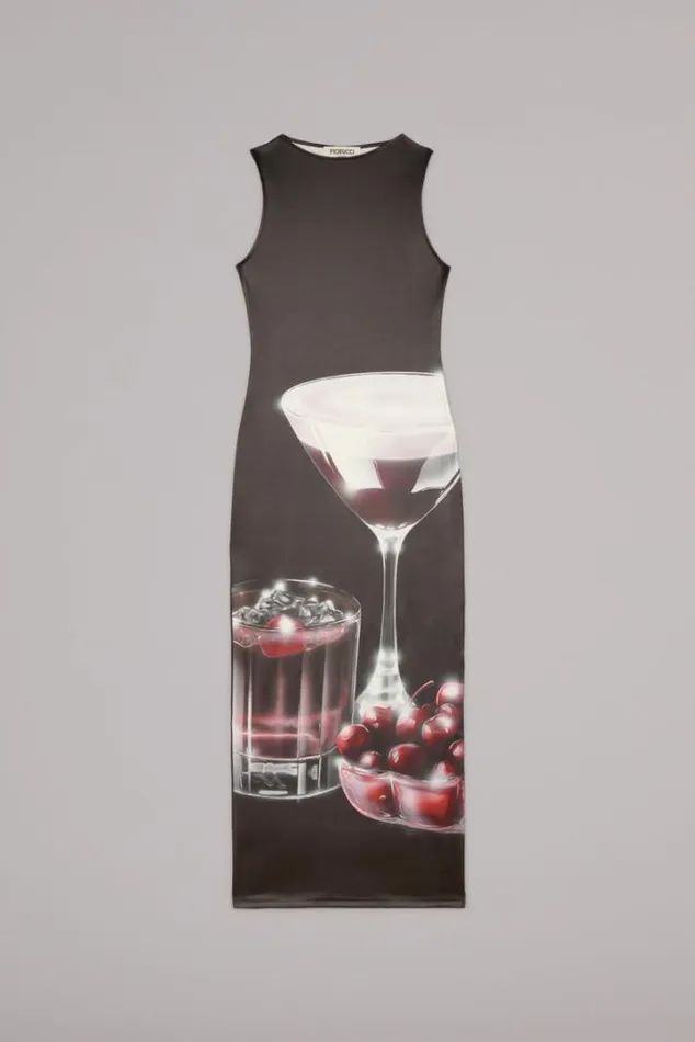 Marasca Graphic Maxi Dress Black Black Women Fiorucci Marasca Graphic Maxi Dress Black Black Women Fiorucci