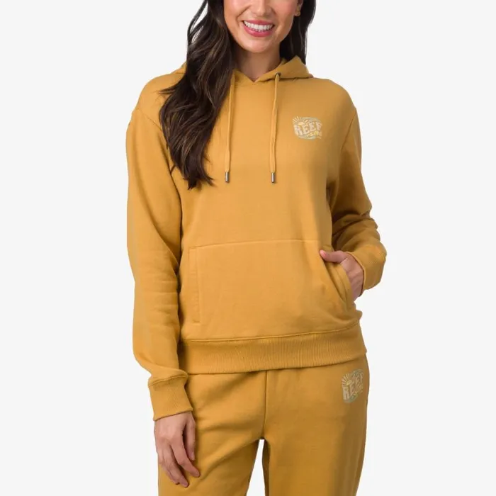 Marina Fleece Pullover Honey Mustard Women Reef Hoodies and Jackets