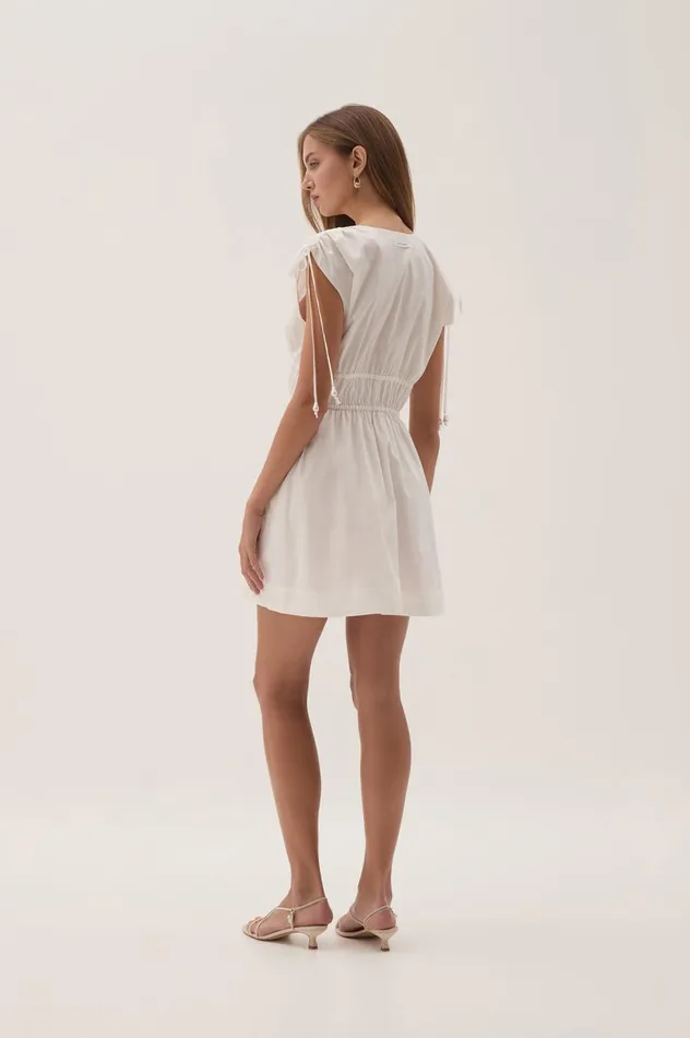 Marley Mini Dress White Women Aje Dresses Marley Mini Dress White Women Aje Dresses