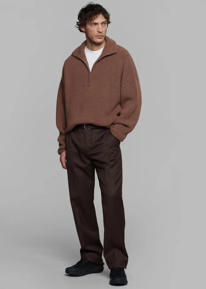 Mason Wool Trousers 8211 Brown Men The Frankie Shop Clothing