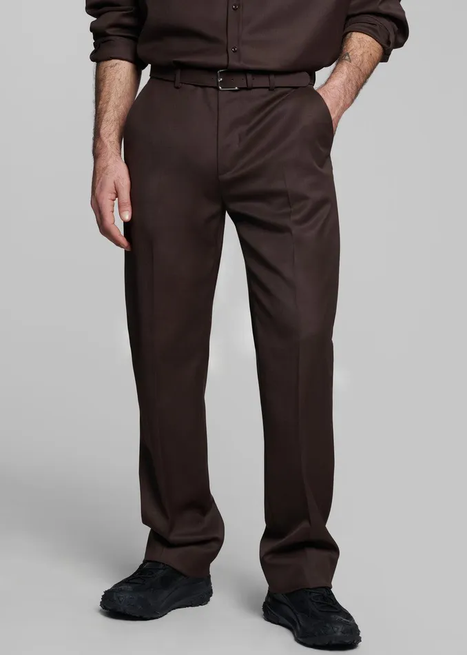 Mason Wool Trousers 8211 Brown Men The Frankie Shop Clothing