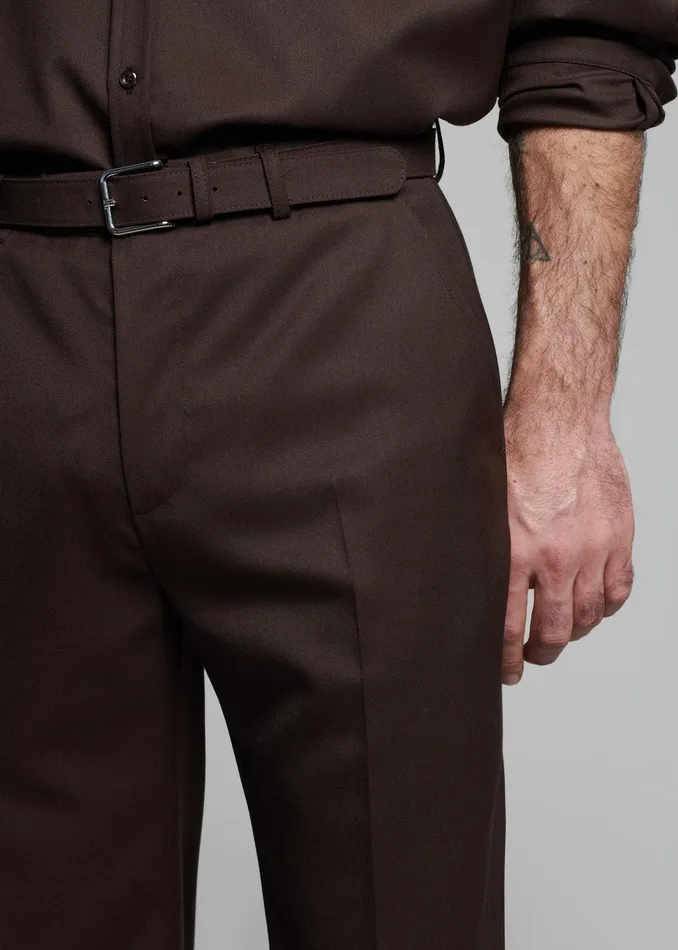 Mason Wool Trousers 8211 Brown Men The Frankie Shop Clothing
