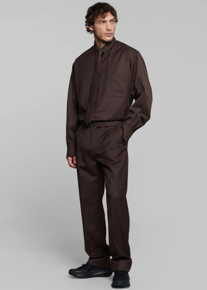 Mason Wool Trousers 8211 Brown Men The Frankie Shop Clothing