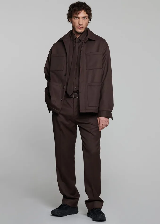 Mason Wool Trousers 8211 Brown Men The Frankie Shop Clothing