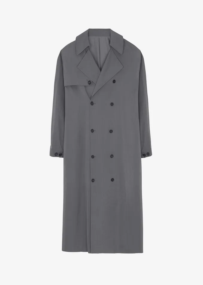 Mavis Oversized Trench 8211 Grey Women The Frankie Shop Clothing