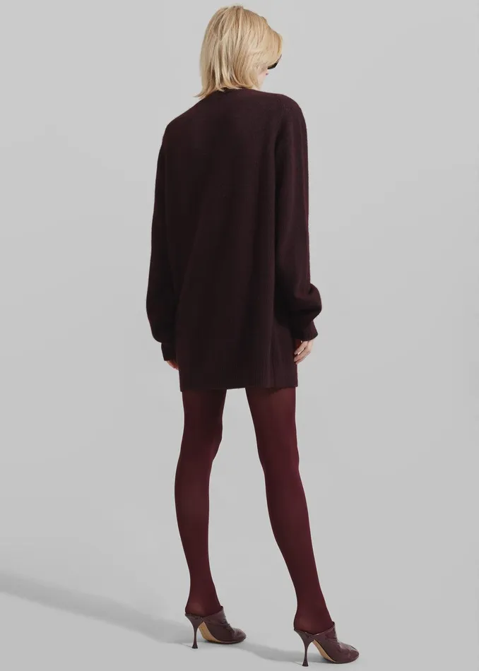 Maxime Knit Sweater Dress 8211 Dark Plum Women The Frankie Shop Clothing