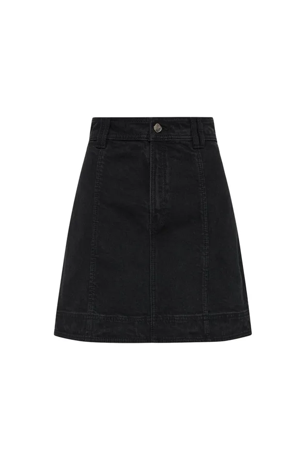 Maya Denim Mini Skirt Black Women Aje Skirts Maya Denim Mini Skirt Black Women Aje Skirts