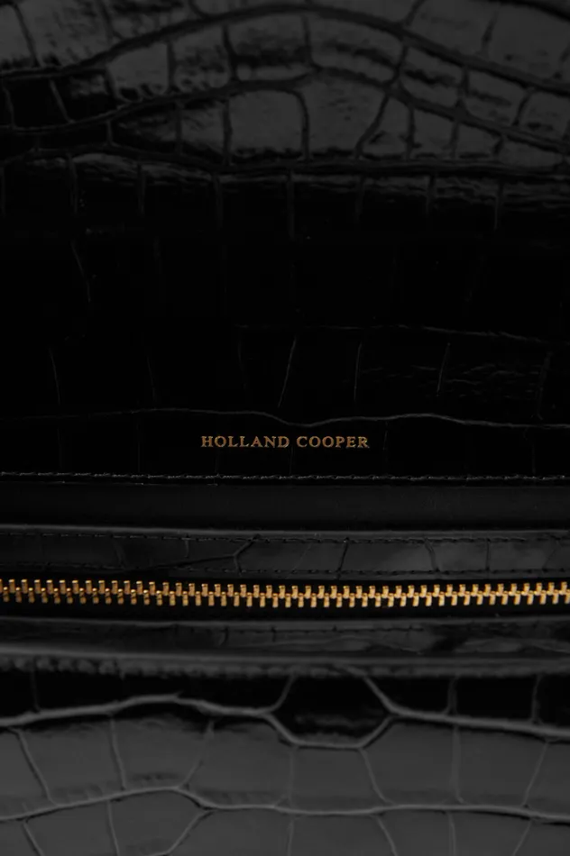 Mayfair Bag Black Croc Crossbody Bags Holland Cooper Womens Mayfair Bag Black Croc Crossbody Bags Holland Cooper Womens