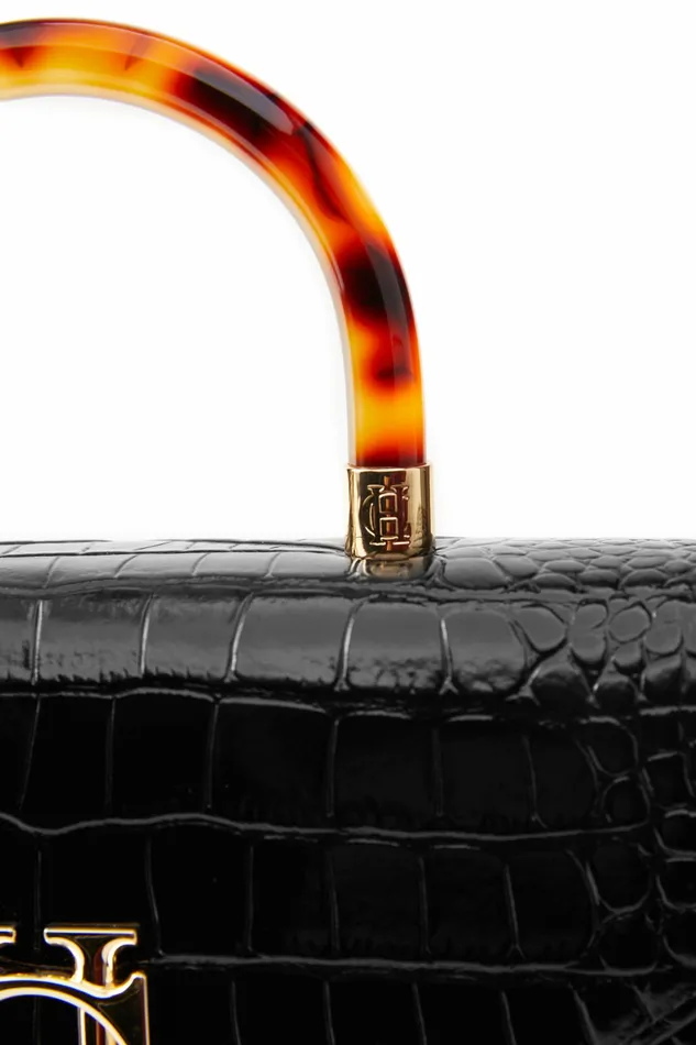 Mayfair Bag Black Croc Crossbody Bags Holland Cooper Womens Mayfair Bag Black Croc Crossbody Bags Holland Cooper Womens