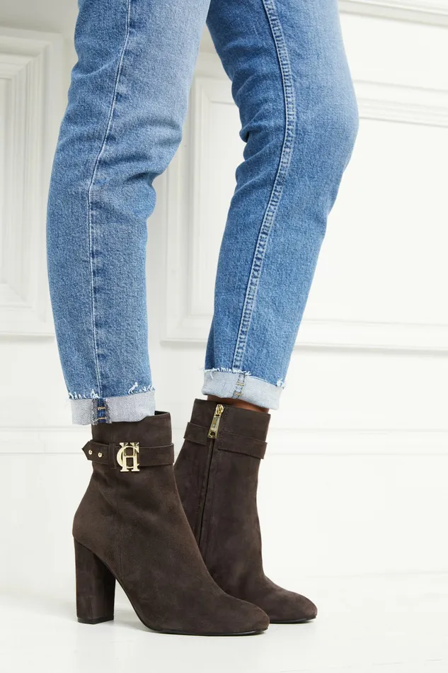 Mayfair Suede Ankle Boot Chocolate Womens Boots Holland Cooper Mayfair Suede Ankle Boot Chocolate Womens Boots Holland Cooper