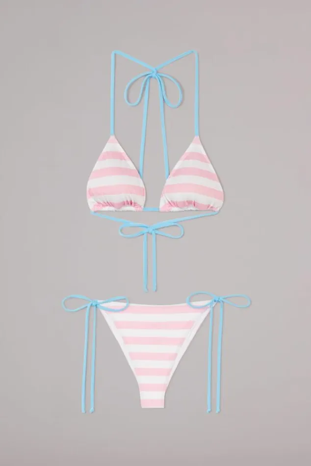 MC2 Stripe Bikini Bottom Pink Pink Women Fiorucci MC2 Stripe Bikini Bottom Pink Pink Women Fiorucci
