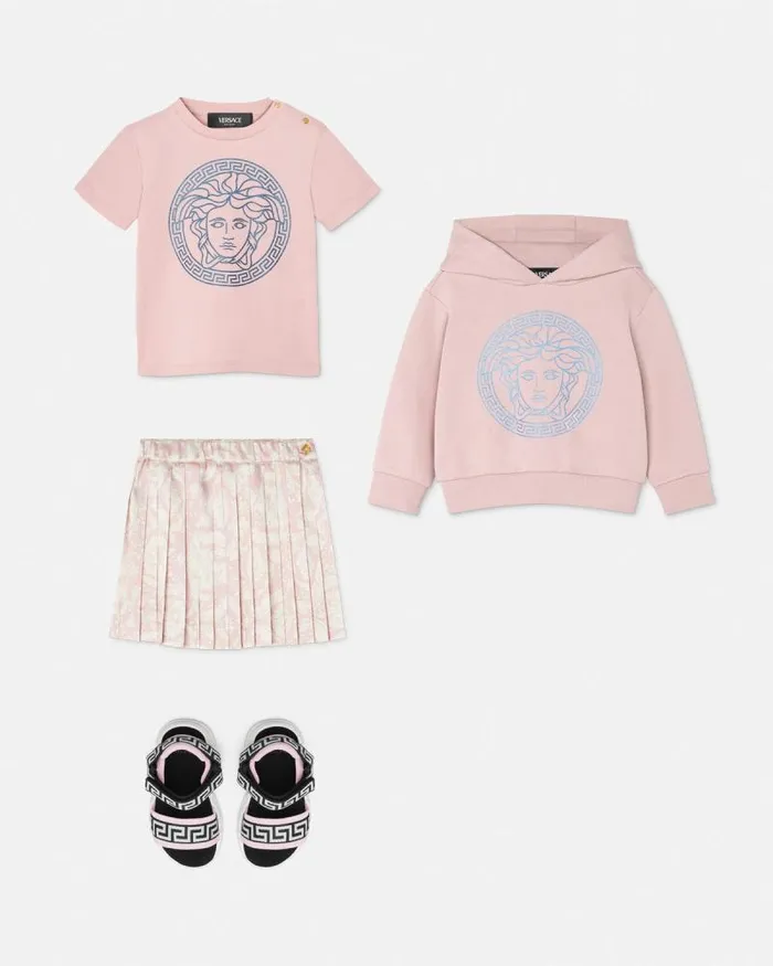 Medusa Baby TShirt Light Pink Children Versace Clothing
